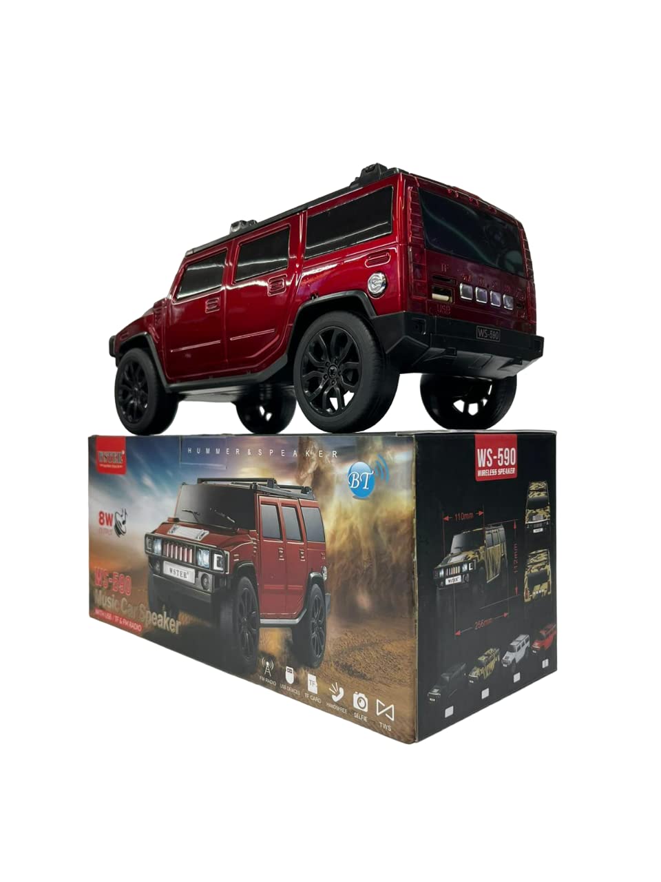 Audiobox Bel Air Retro Ride Bluetooth Car Speaker & FM Radio | with USB, SD, AUX Input for Office, Home, Garage 