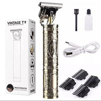 T9 Trimmer for Men Hair Zero Gapped Clipper Professional Cordless Haircut Electric USB Charging Beard Trimmer for Men Wireless Rechargeable Personal Hair Men Grooming Beard Liner, Gold
