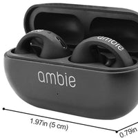 Ambie Sound Earcuffs Pro Upgrade TWS Wireless Earbuds, Bluetooth Earring Earphones, Sport Earbuds, Bone Conduction, Waterproof.