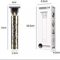 T9 Trimmer for Men Hair Zero Gapped Clipper Professional Cordless Haircut Electric USB Charging Beard Trimmer for Men Wireless Rechargeable Personal Hair Men Grooming Beard Liner, Gold