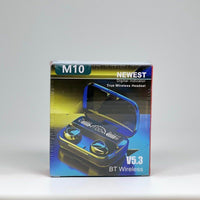 New M10 TWS Immersive Wireless Earbuds with Wireless Charging Case