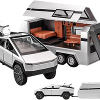 1/32 Cyber Pickup Trailer RV Model Kit,Boys Mars Pickup Toy Truck for Boys Age 4-7,Off-Road Vehicle Alloy,Car Model Diecast Metal Toy,Truck Model Simulation