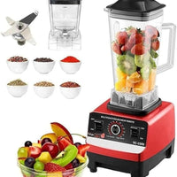 Commercial Grade 4500W Blender Silver Crust 2-in-1 Juicer Mixer Multifunctional Smoothie Maker Grinder Stainless Steel Blades Dishwasher Safe High-Powered Performance Heavy Duty Kitchen Blender