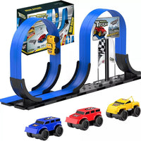 Track Racing Car, Magnetic Stunt Car, Anti-Gravity Roller Coaster, Inertia Return Force Stunt Kids Car, DIY Assembly Building Rail Race Toys, Children...