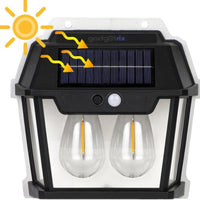 Outdoor Solar Wall Light with Motion Sensor Wireless Auto Chargeable Dusk to Dawn Exterior Sconce Security Lamps for Front Porch Patio Garden Camping Fence...