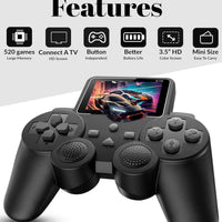 PlayingStation 520-in-1 Retro Games Handheld - Controller Console with Loads of Classic Arcade Games - Gamepad Console with AV TV Out&nbsp;