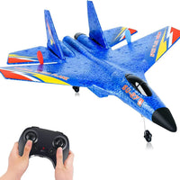 SU-27 RC Airplane,2.4GHz 2 Channel Remote Control Plane with Gyro Night Lights and 1 Batteries, Easy to Fly for Adults, Beginners multicolor